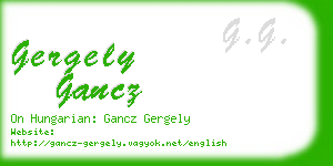 gergely gancz business card